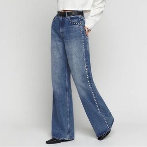 NWT Reformation Cary High rise studded jeans